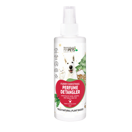 Furry Christmas Detangler Perfume – festive detangling spray for soft, shiny pet coats