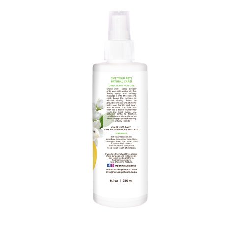 Natural Jasmine Detangler & Freshening Spray – odour-removing jasmine coat spray for soft, smooth fur